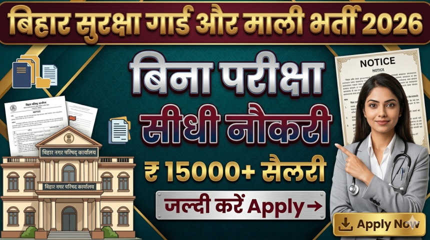 Bihar Security Guards & Mali Vacancy 2026