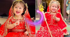 Viral Video: नन्हीं बच्ची ने धरा साक्षात 'मां दुर्गा' का रूप, मासूमियत देख मंत्रमुग्ध हुए करोड़ों लोग, आप भी कहेंगे- 'जय माता दी'